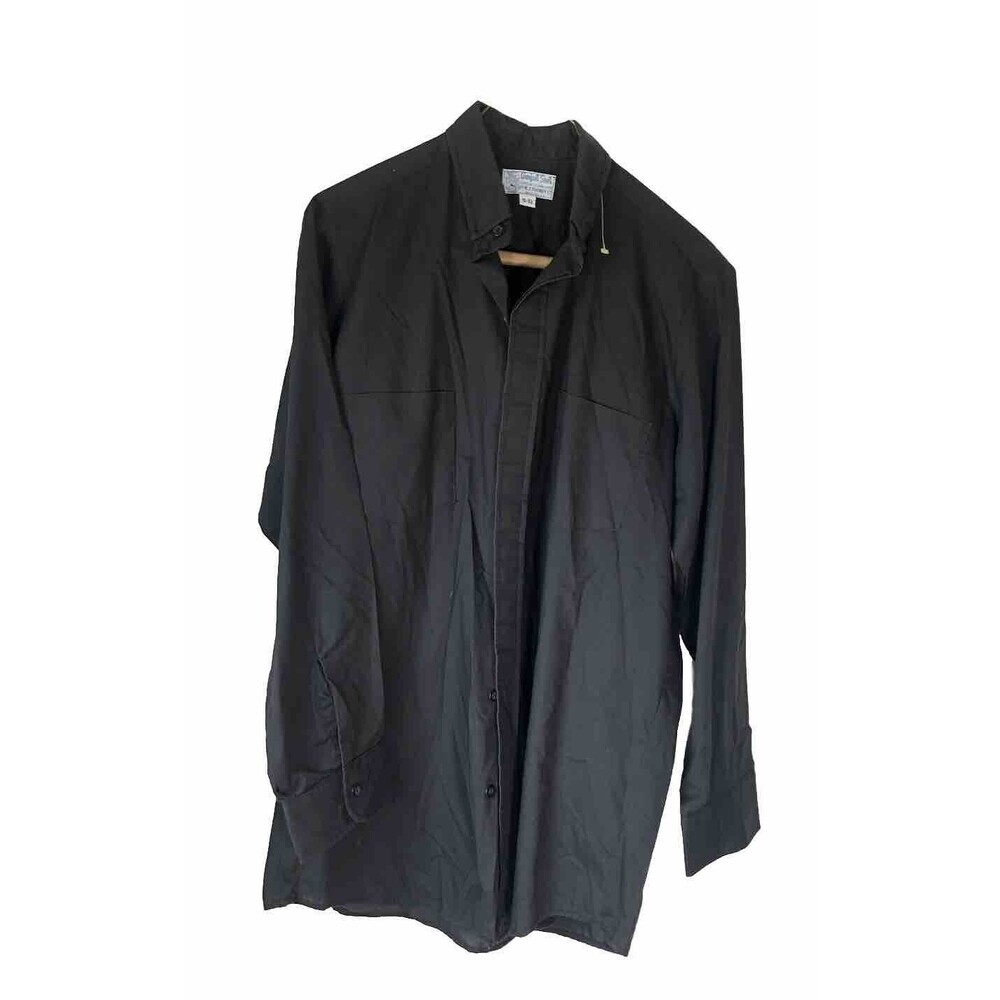 RJ Toomey Co. Solid Black Clerical Shirt Men’s15-32 Size Large